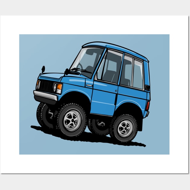 Classic Range Rover Caricature Wall Art by HSDESIGNS